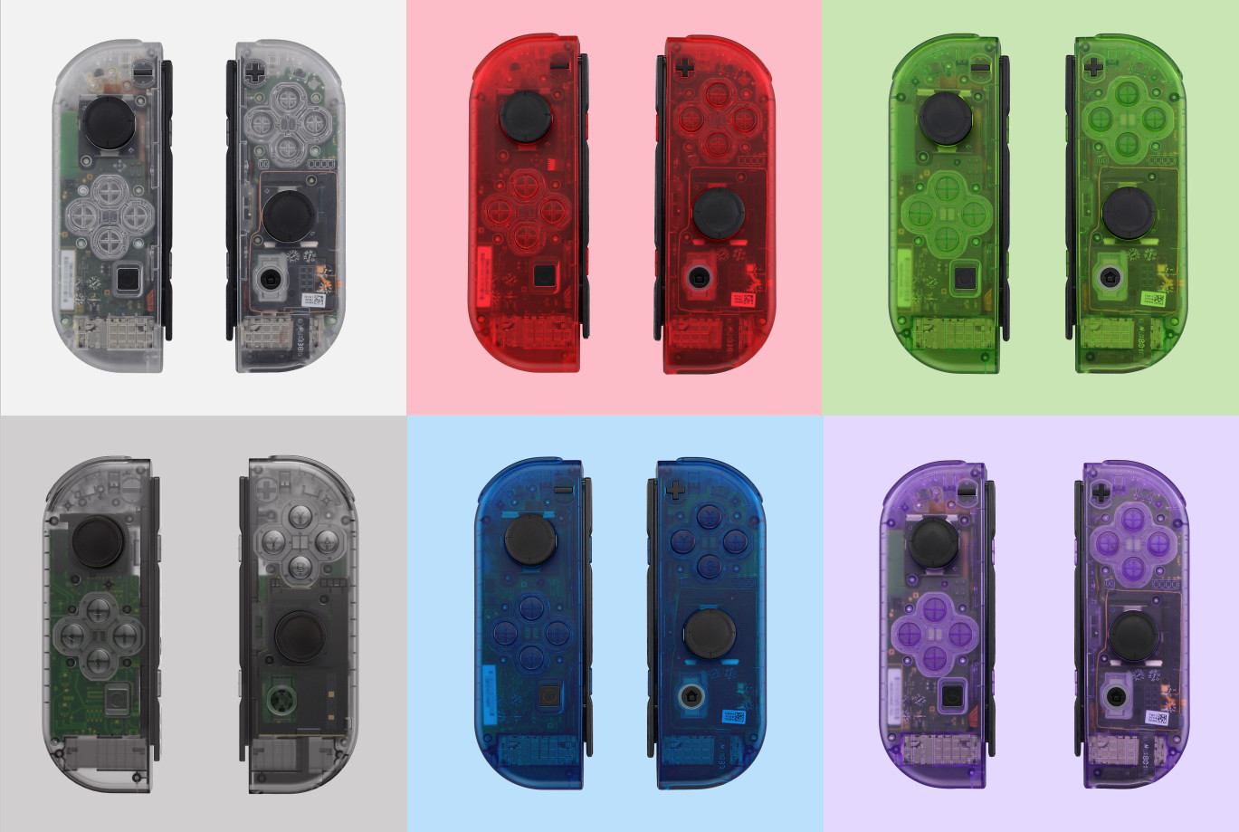 Clear Housing Shell Buttons Replacement For Nintendo Switch Joy Con Controller