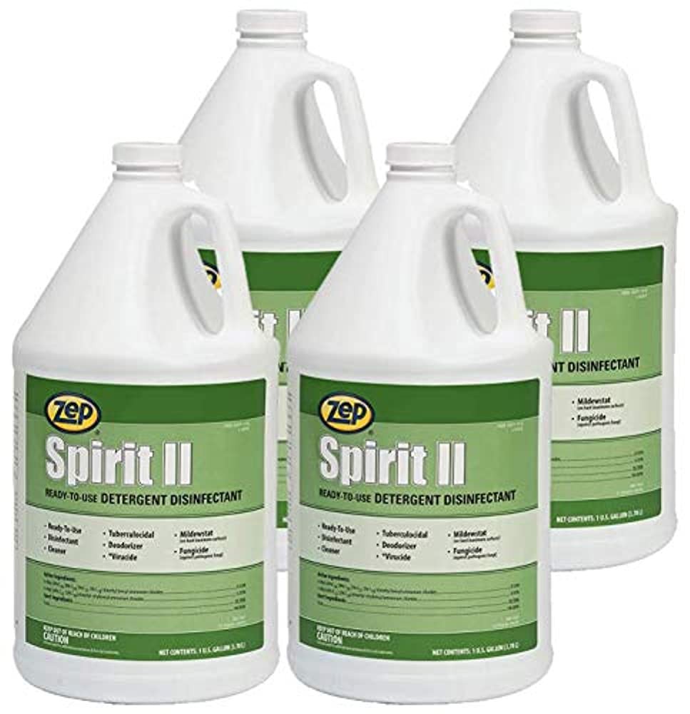 Zep Spirit II Detergent Disinfectant - 1 Gallon (Pack of 4) ZPE67923CT