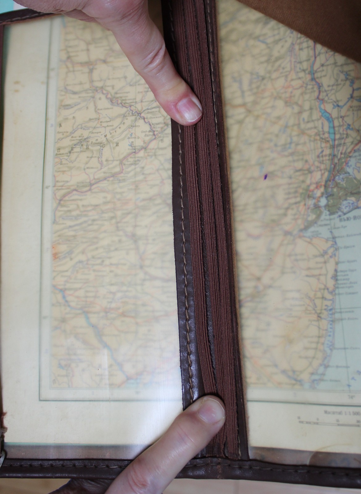 Soviet Military USSR Officer Vintage 1982 Genuine Leather Map Case–Planshet #79