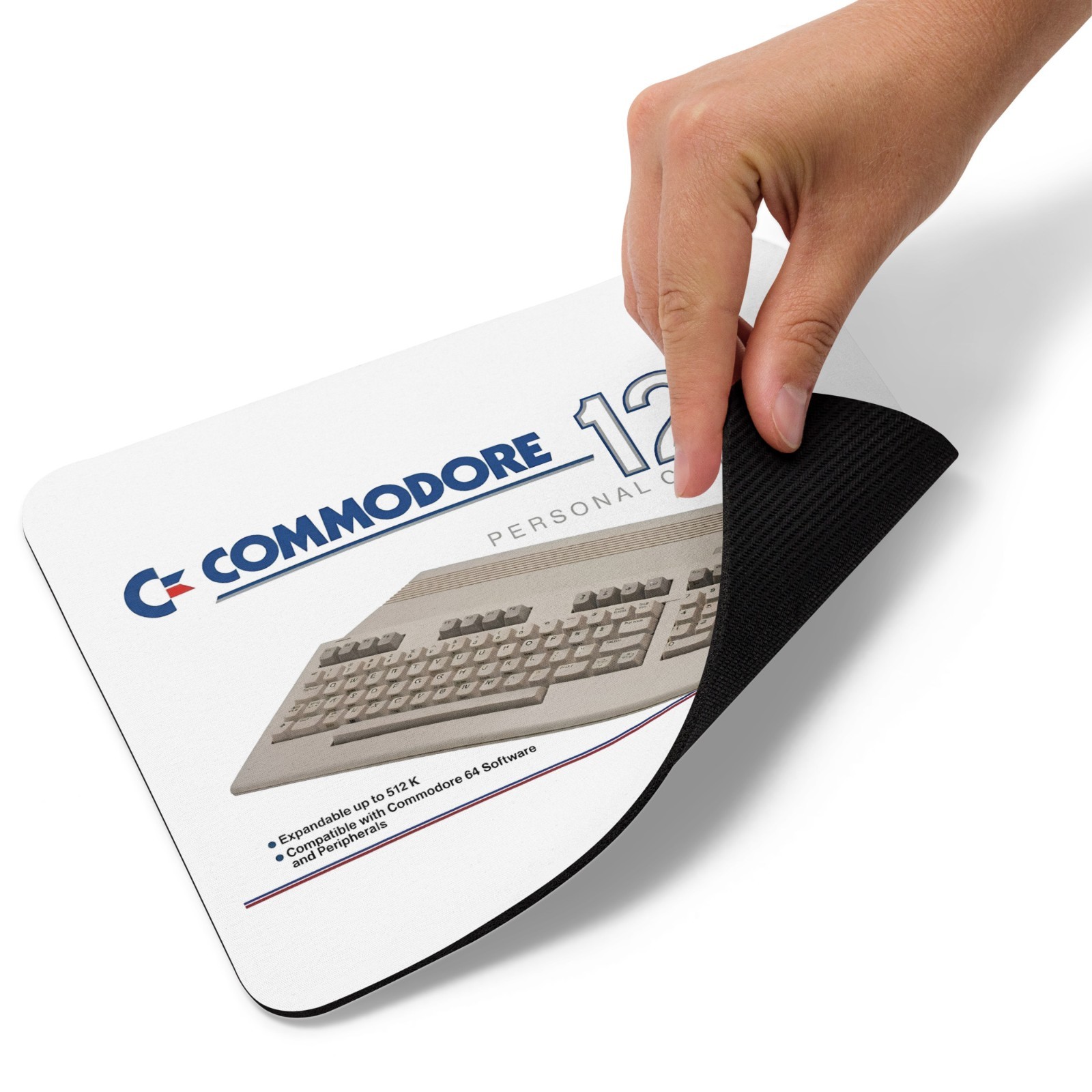 Retro Commodore 128 Mouse Pad – Classic 8-Bit Computer Graphic Desk Mat 9.5"x7.7