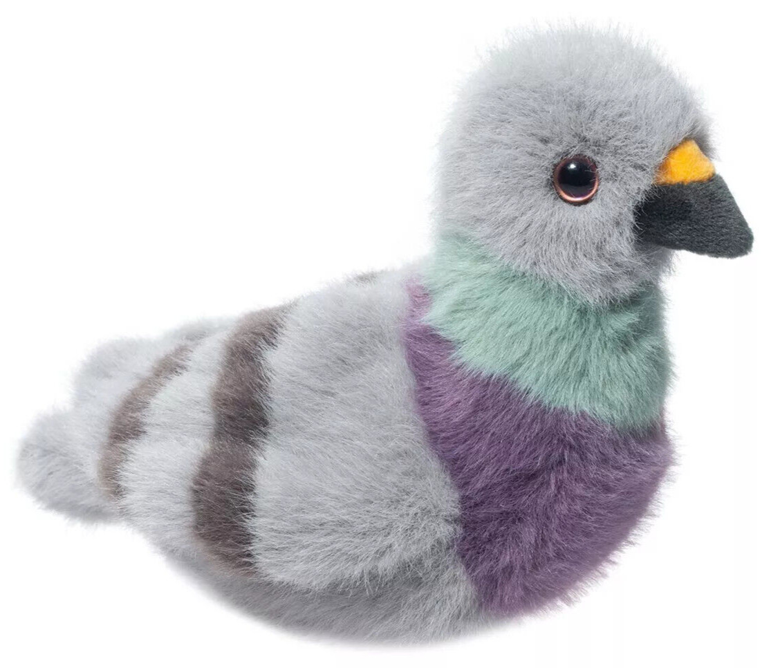 Parker 7" Pigeon Stuffed Animal Plush Bird Douglas Cuddle Toy Dove Purple Green