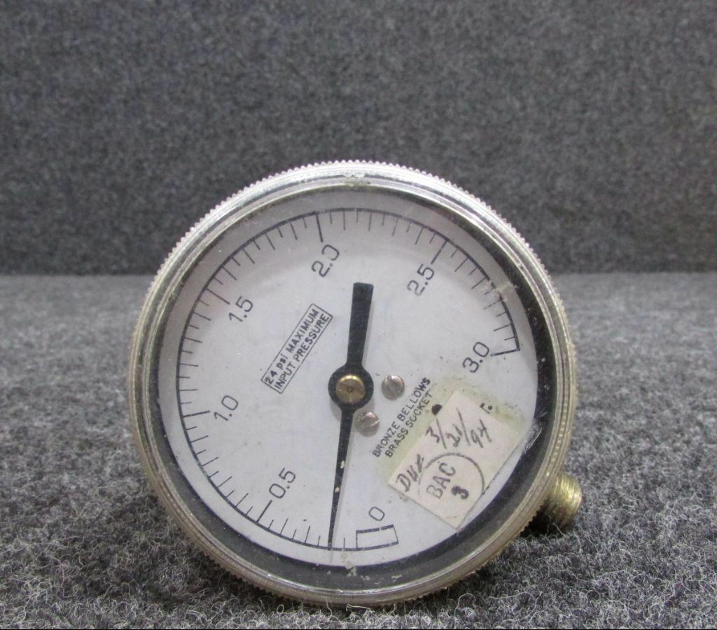 Bronze Bellows Brass Socket Maximum Input Pressure Gauge
