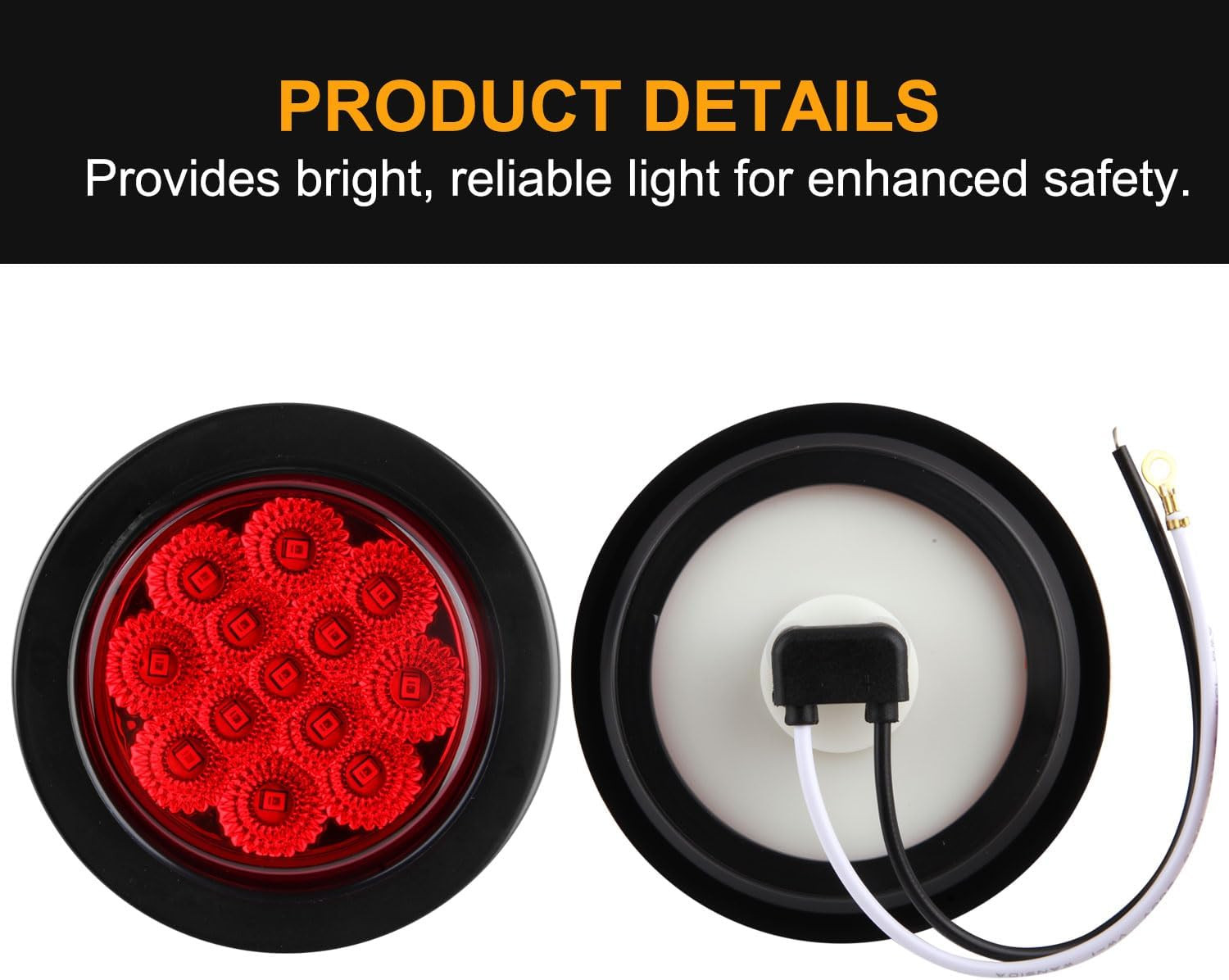 20 Pcs 2.5'' Inch round Led Clearance and Side Marker Lights 13 LEDS W/Reflector