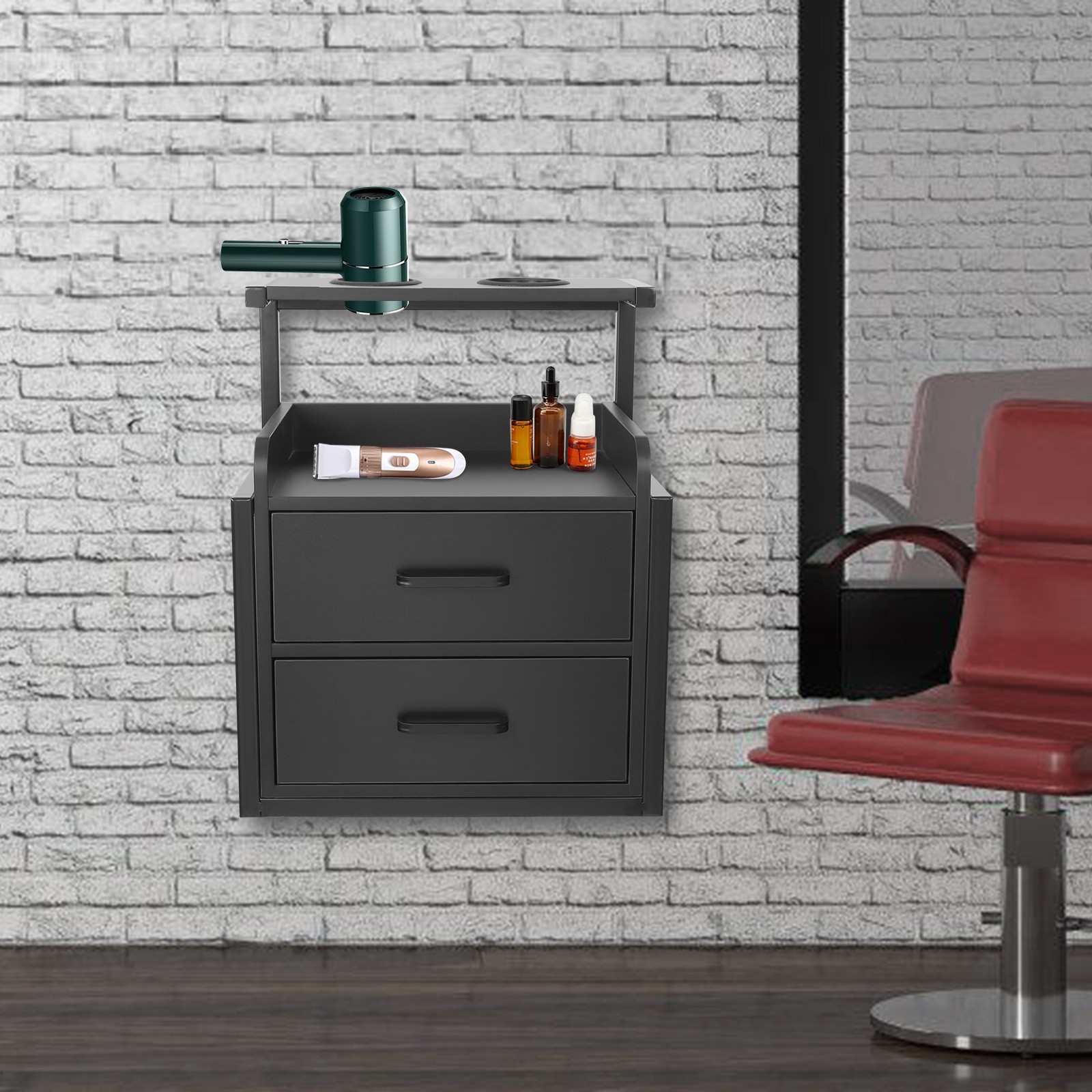 Salon Wall Cabinet Wall Mounted Salon Storage Cabinet Storage Cabinet Black