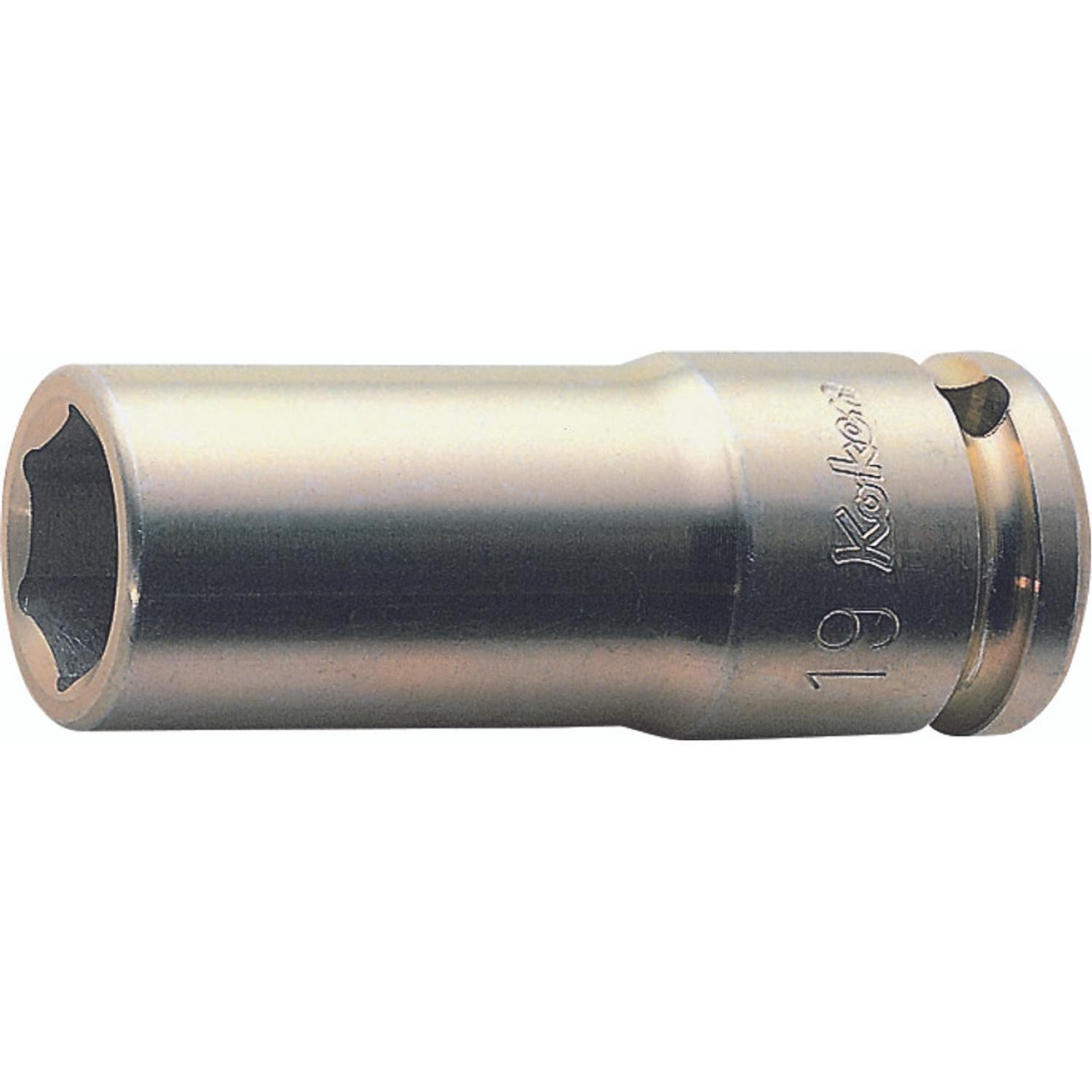 Koken AN14300-19 1/2 In Sq. Dr. Aluminum Wheel Nut Socket 19mm 6 Point L-80mm