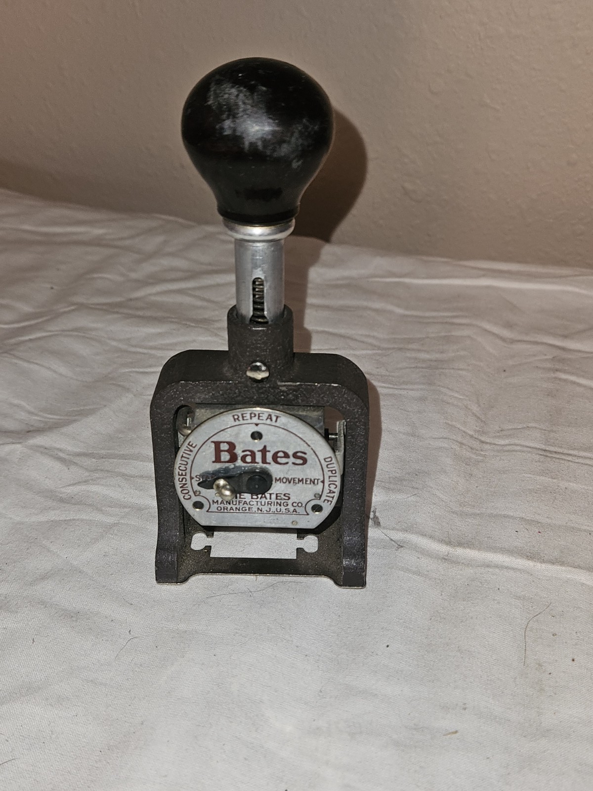 Vintage Bates Numbering Machine 6 Wheel Style E Stamper