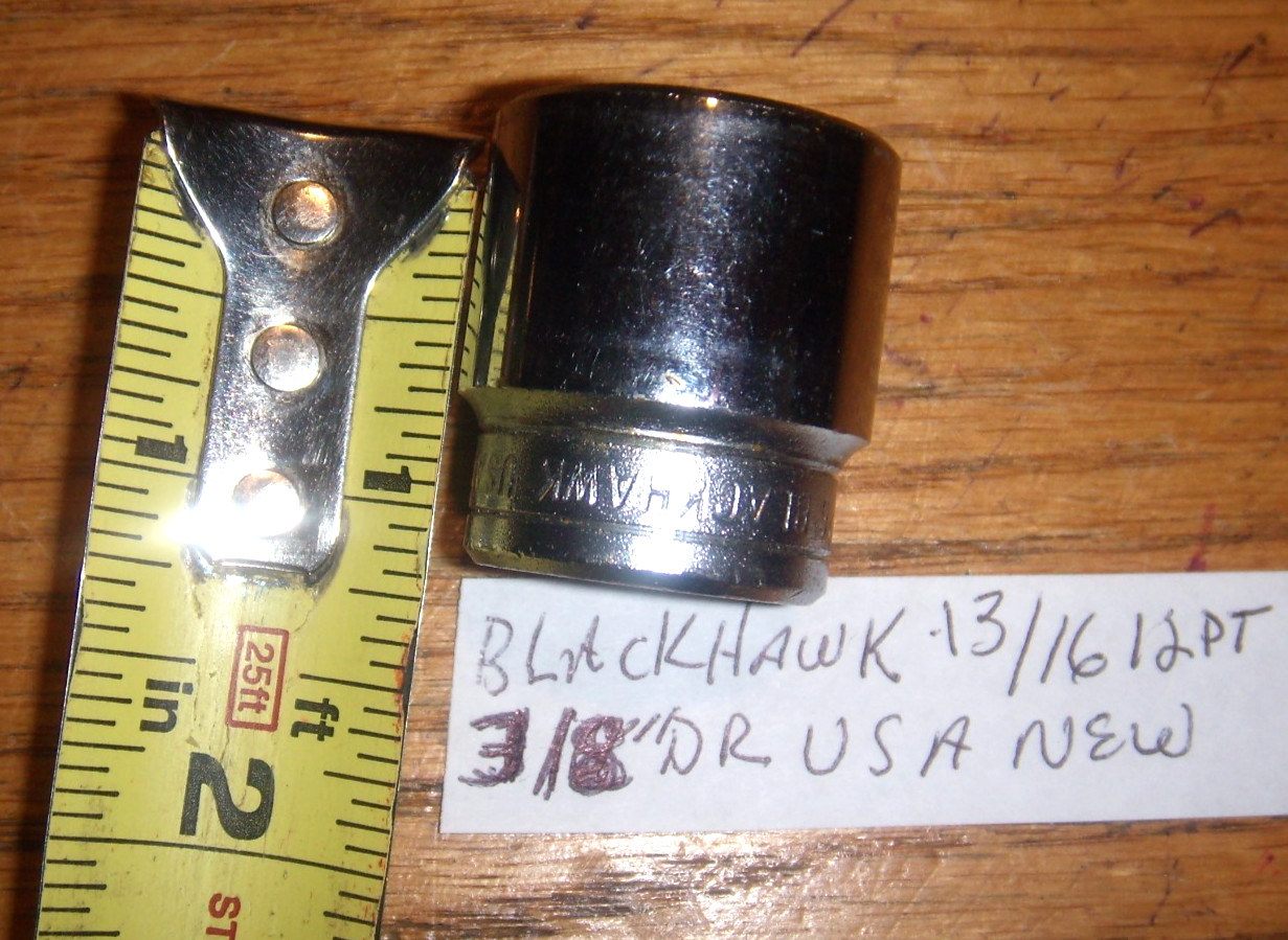 BLACKHAWK- PROTO  13/16" 12 PT.  3/8" DR NEW  SOCKET 12 POINT USA FREE SHIP