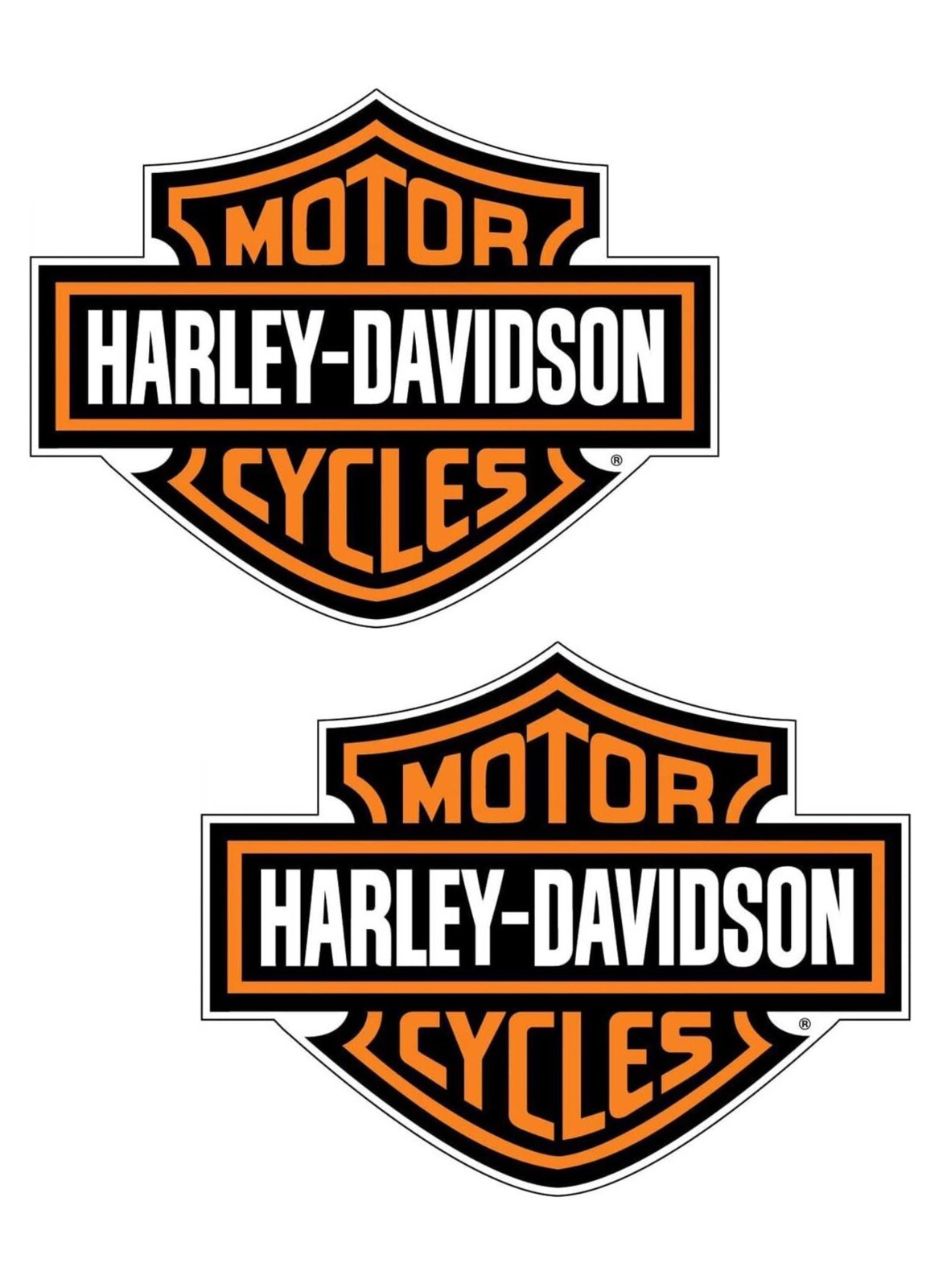 Harley Davidson Bar And Shield  Sticker Decals #2 Pieces  3.5”x4.5” Vinyl Decal.