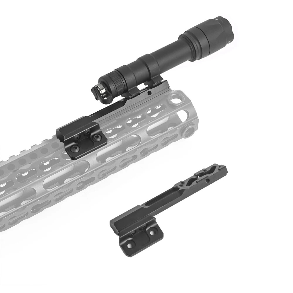 Tactical  M600 M300 Flashlight Offset Base Mount Keymod Picatinny Mount Light
