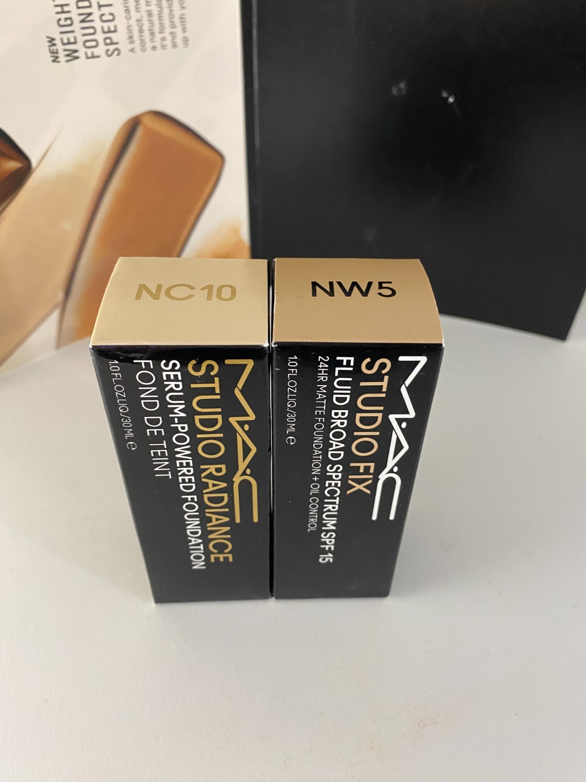 NC10, NW5 MAC Studio Fix Fluid Broad Spectrum 24HR Matte Foundation, SPF 15, 1OZ