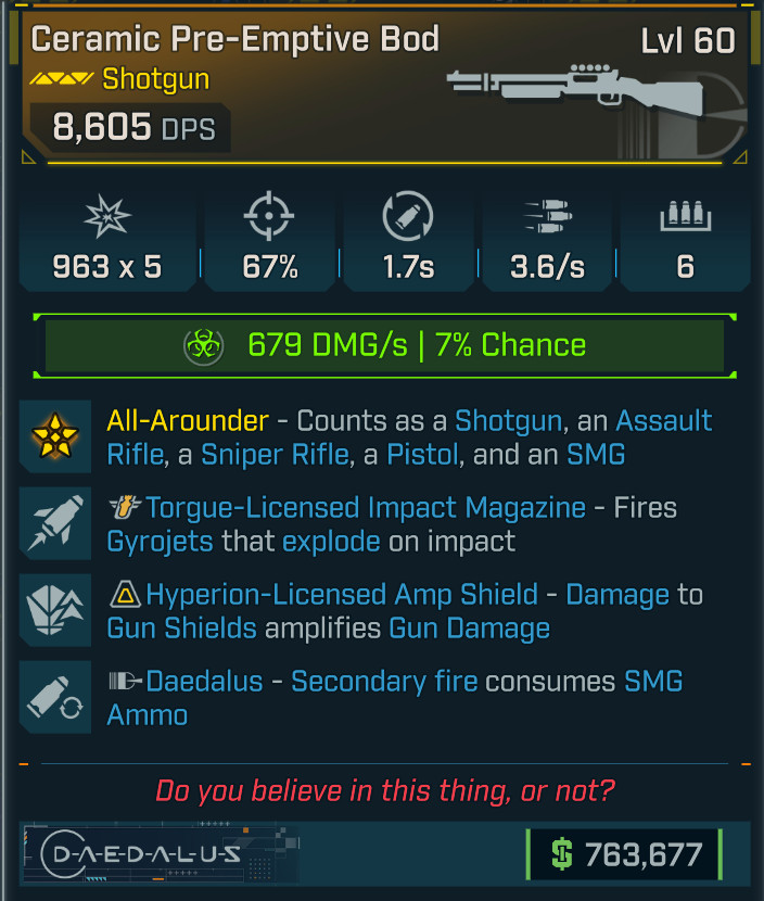 Borderlands 4 OP⭐ CERAMIC BOD SHOTGUN⭐CORROSIVE⭐ TORQUE IMPACT⭐ SMG AMMO