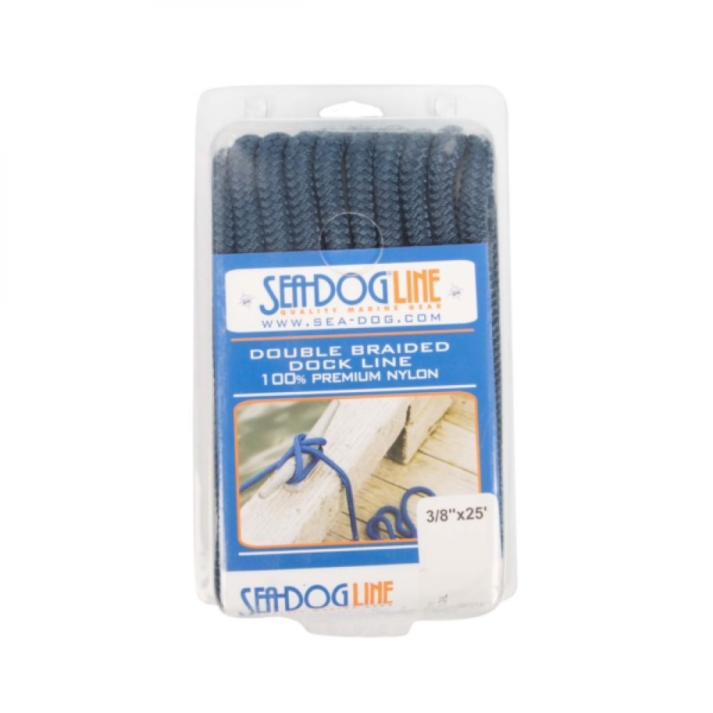 Sea-Dog 302110020NV-1 Double Braided Nylon Dock Line - 3/8" x 20ft Navy