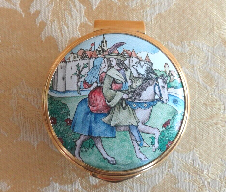 Franklin Mint English Enamels Box The Poetry of Love ~ Geoffrey Chaucer
