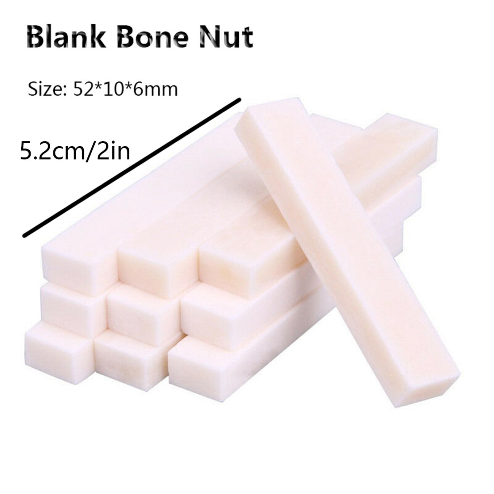 5PCS Buffalo Bone Blank String Bridge Saddle Nut for Accoustic Classical Guitar