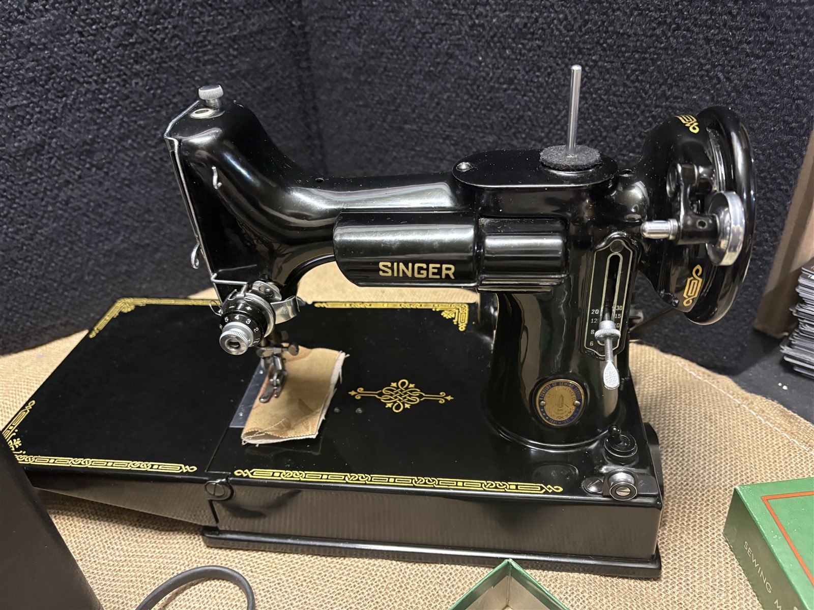 Singer Featherlight 221-1 sewing machine, Centennial edition 1951, pretty