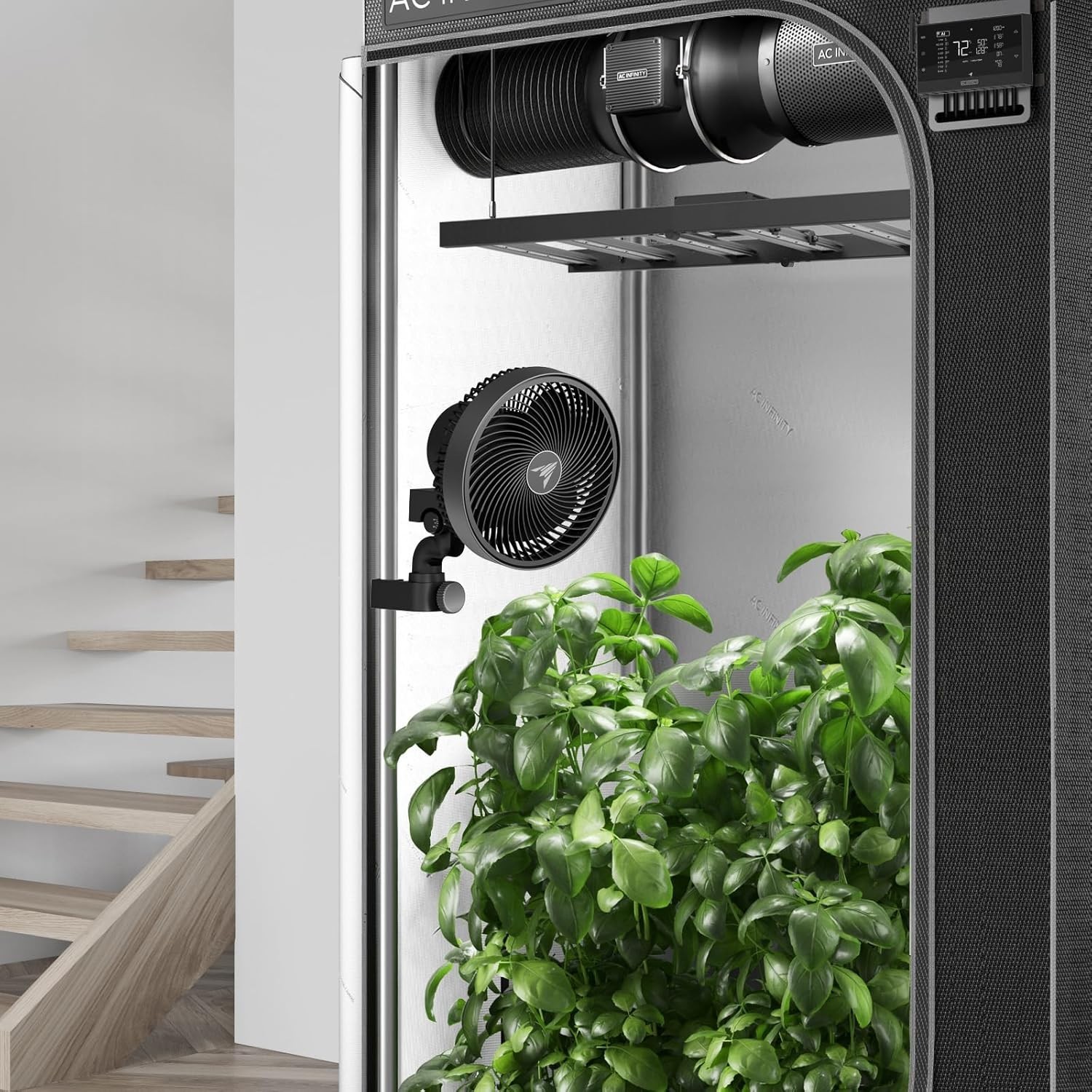 CLOUDRAY EC Motor Clip Fan - 10-Level Oscillation & Smart App Control for Growth