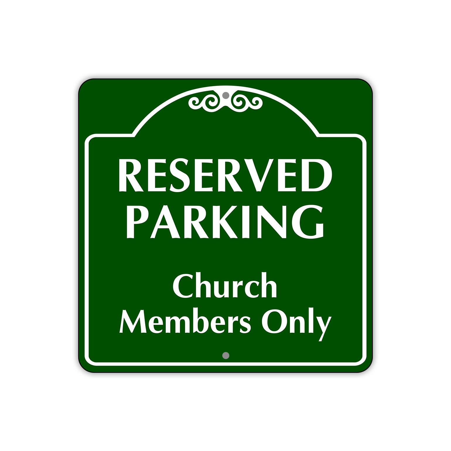 Reserved Parking Church Members Only Unique Novelty Aluminum Metal Sign 12"x12"