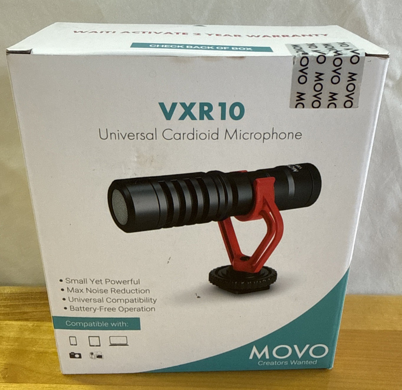 Movo VXR10 Universal Cardioid Microphone Max Noise Reduction NEW