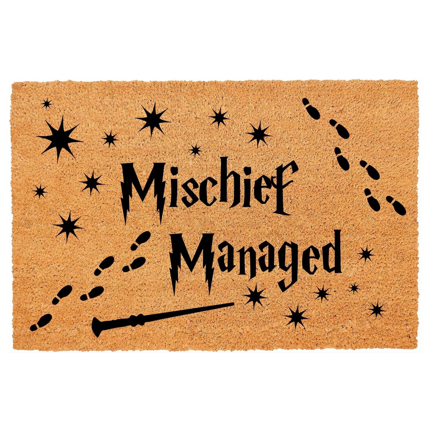 Funny Coir Doormat Magical Fantasy Front Door Mat Entryway Indoor and Outdoor Ma
