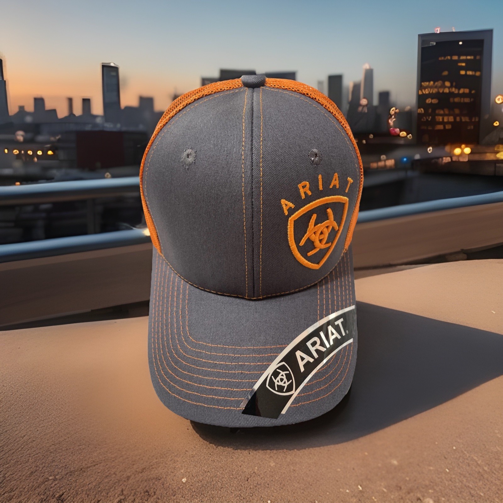 Ariat Mens B-Fit Shield Logo  Mesh Back Snapback Cap Hat