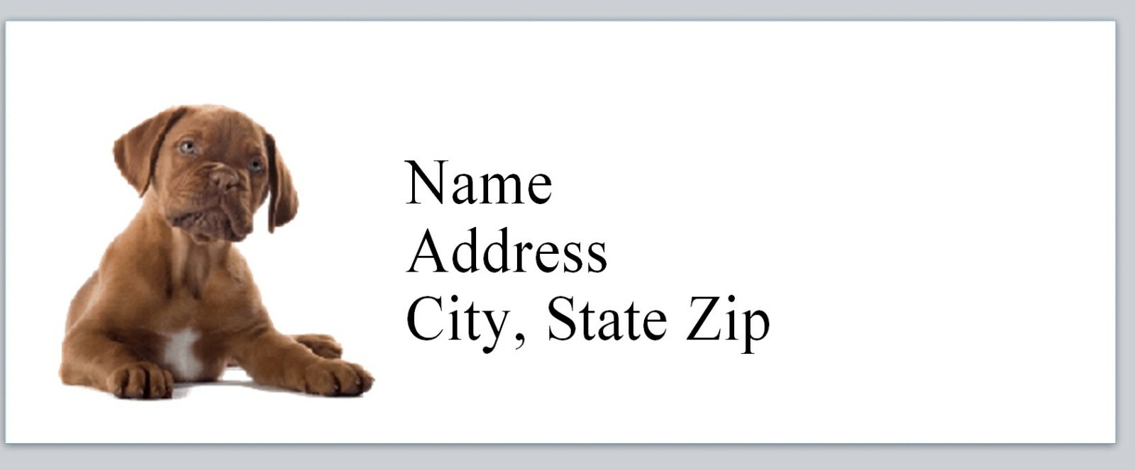 Personalized Address Labels Dog (P 80)