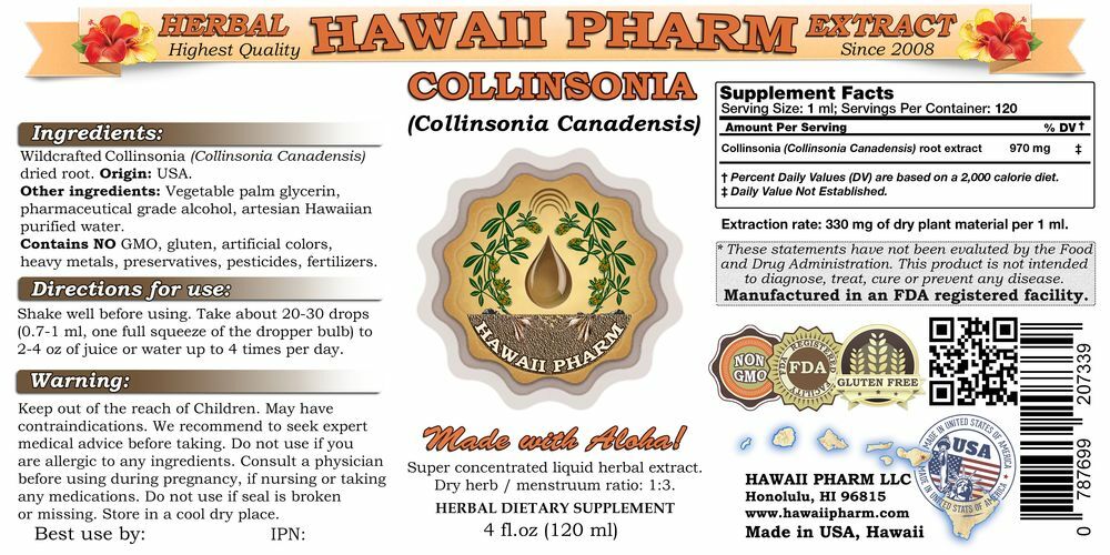Collinsonia (Collinsonia Canadensis) Dried Root Liquid Extract