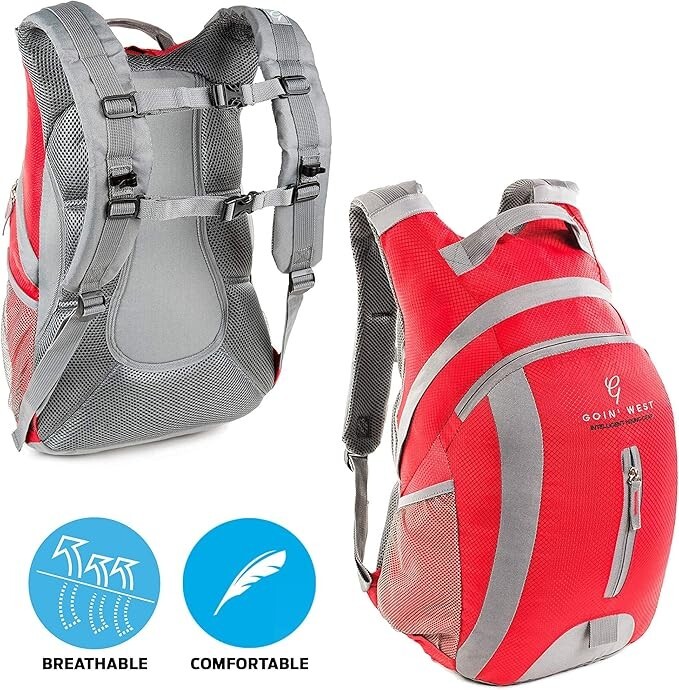 Goin' West 30L Hydration Pack Hiking Backpack 2 Liter BPA Free Water Bladder