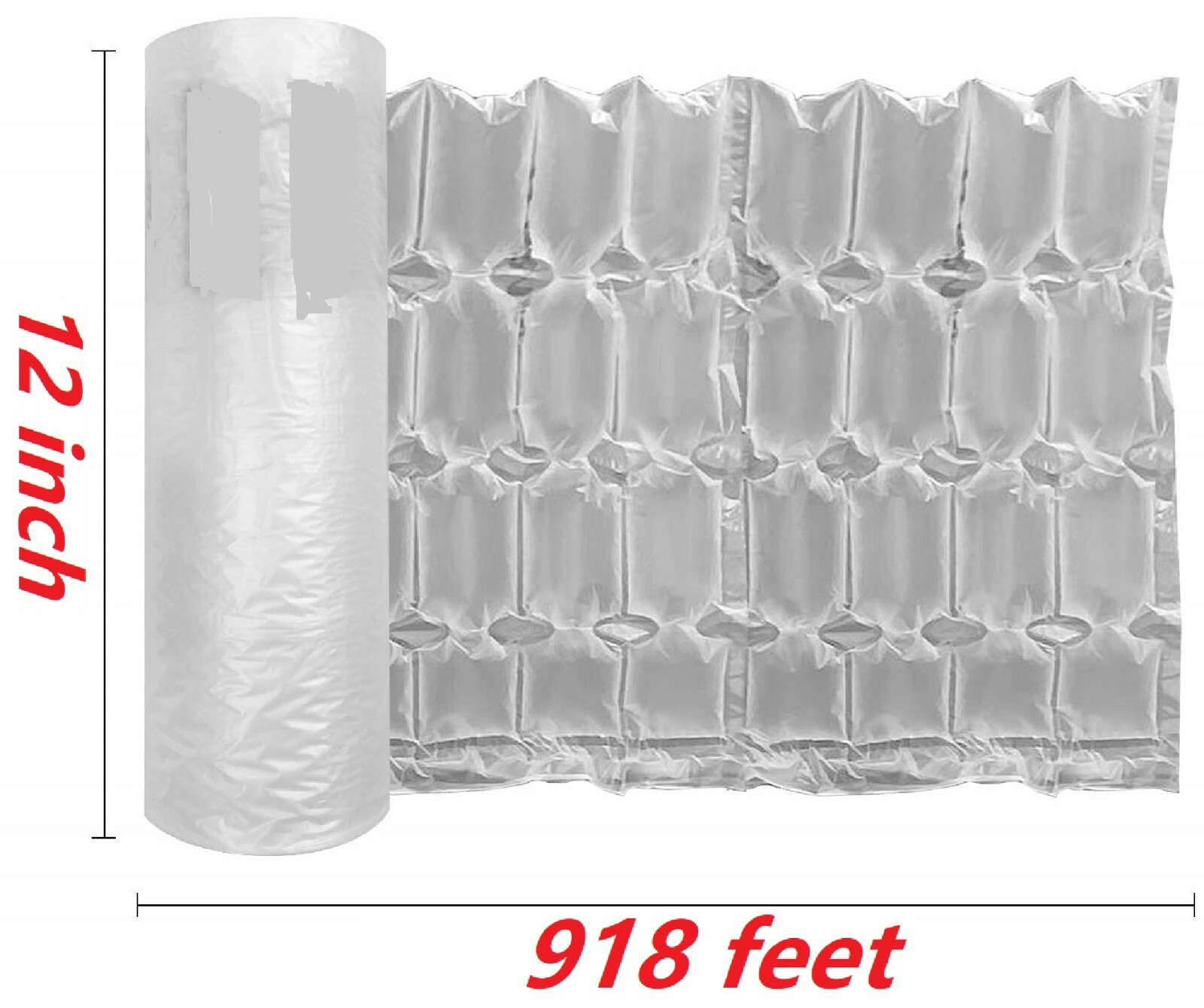 Air Pillow Cushion Bubble Maker Wrap Film 1/2” Big Air Bubble 12 Inch x 918 Ft