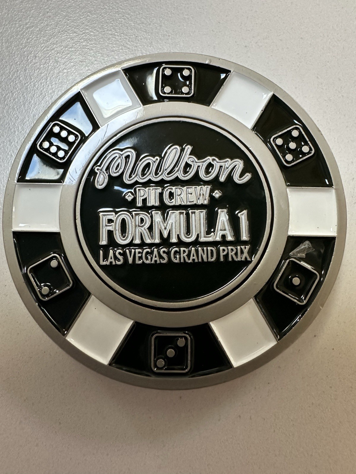 2024 Formula One F1 Vegas Grand Prix MALBON Golf Poker Chip Ball Marker RARE/NEW