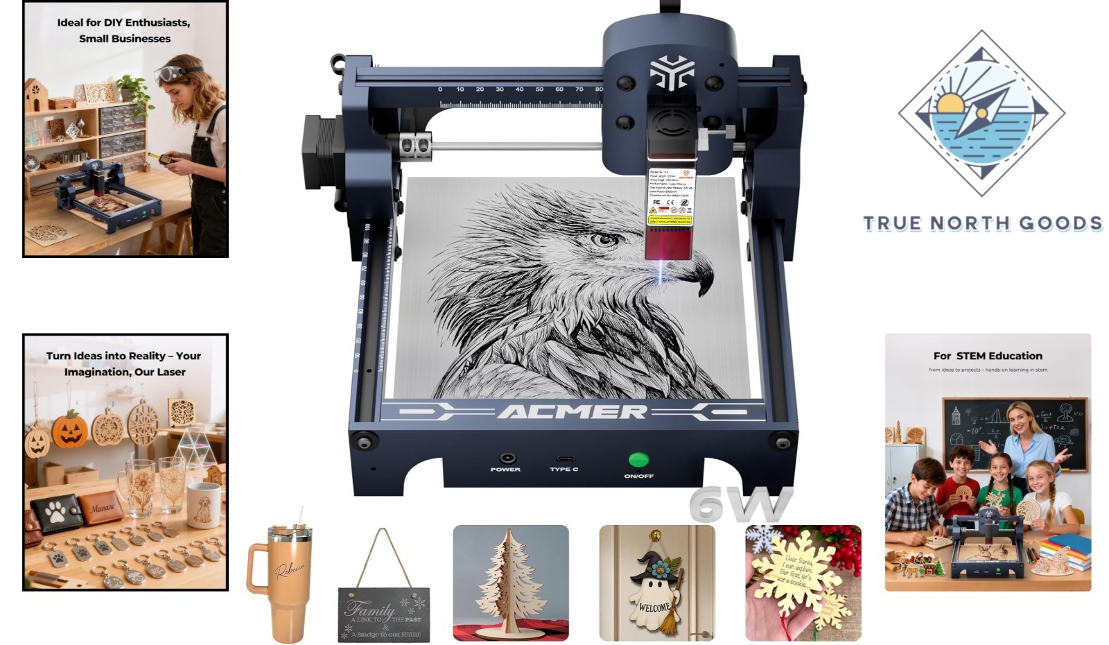 Engraver Machine with 130x130mm Area for High-Precision Cutting and Engraving