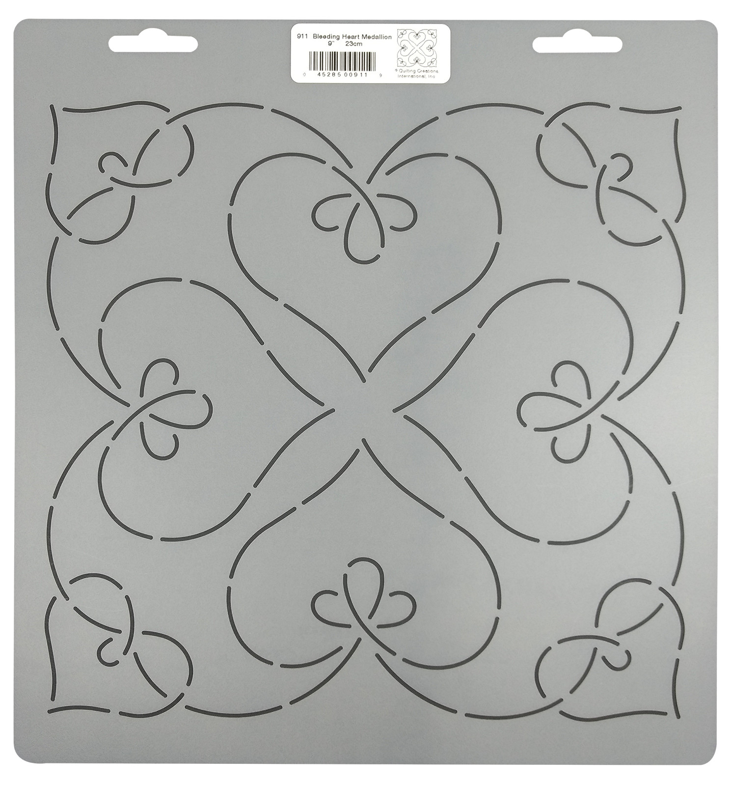 Quilting Stencil Motif Heart Quilt Pattern 9" Block Design Quilters Template