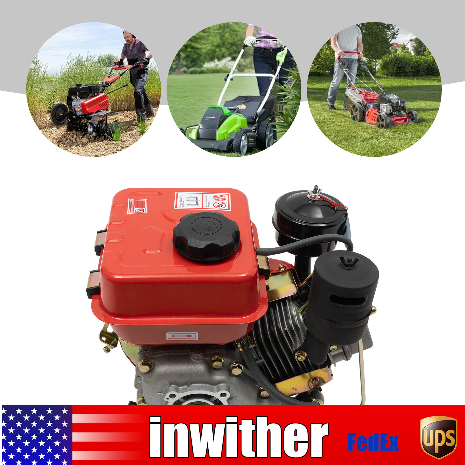 4-Stroke 3 HP Engine Single Cylinder Air Cooled Diesel F/ Agricultural Machinery