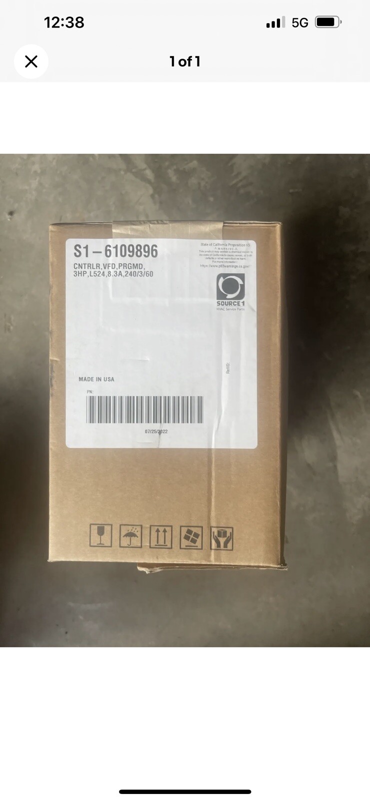 YORK S1-6109896 3HP VARIABLE FREQUENCY DRIVE PROGRAMMED CONTROLLER. OEM NEW