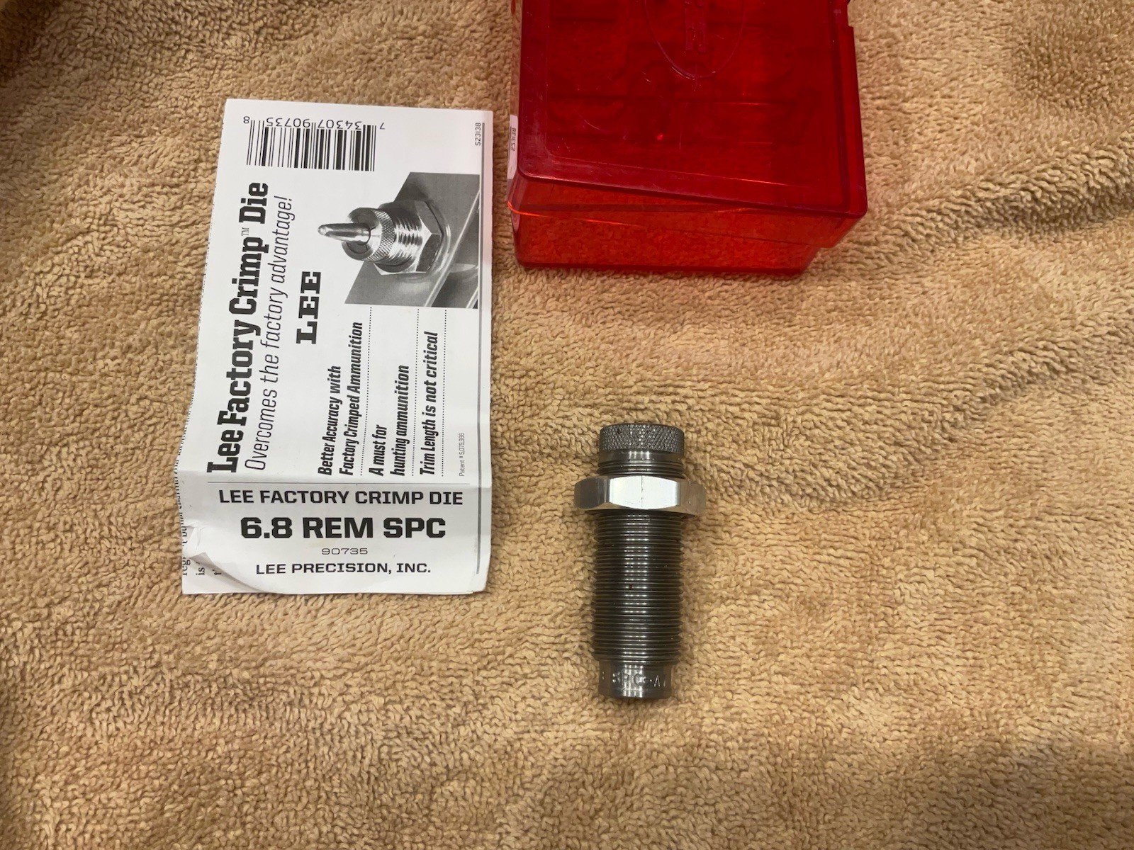 LEE PRECISION 6.8 REM SPC Factory Crimp Die  #90735 Pre Owned