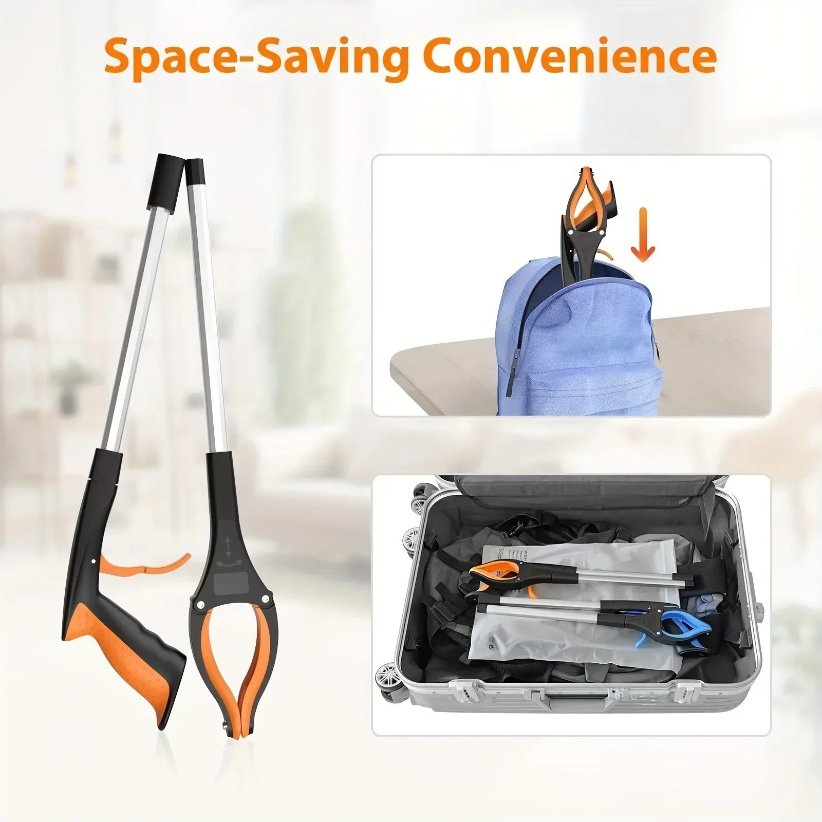 Foldable Gripper Extender Hand Tools Litter Picker Collapsible Garbage Grabber