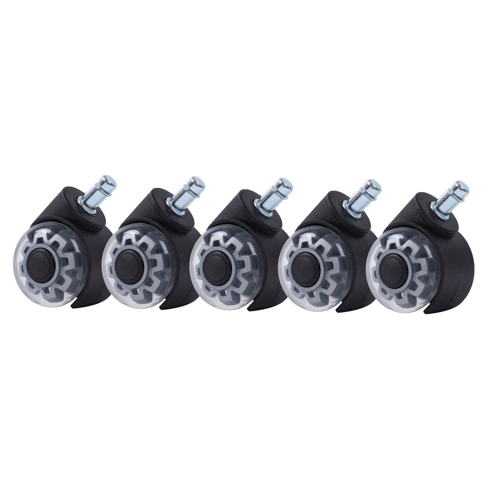 2 Inch Office Chair Replacement Rubber Caster 360° Swivel Wheels Pack Of 5
