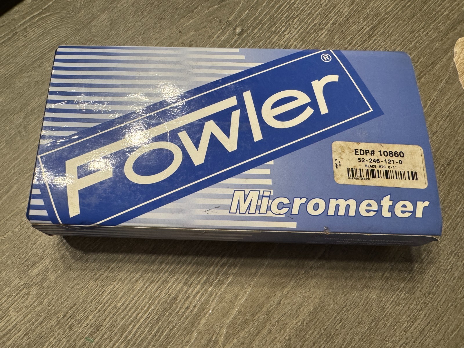 Fowler 52-246-121-0 Digit Counter Blade Micrometer 0-1" .0001" EDP 10860
