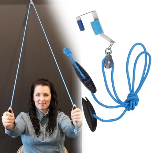 BlueRanger Shoulder Pulley w/ Patient Guide Aids Recovery Rehabilitation & Ra...