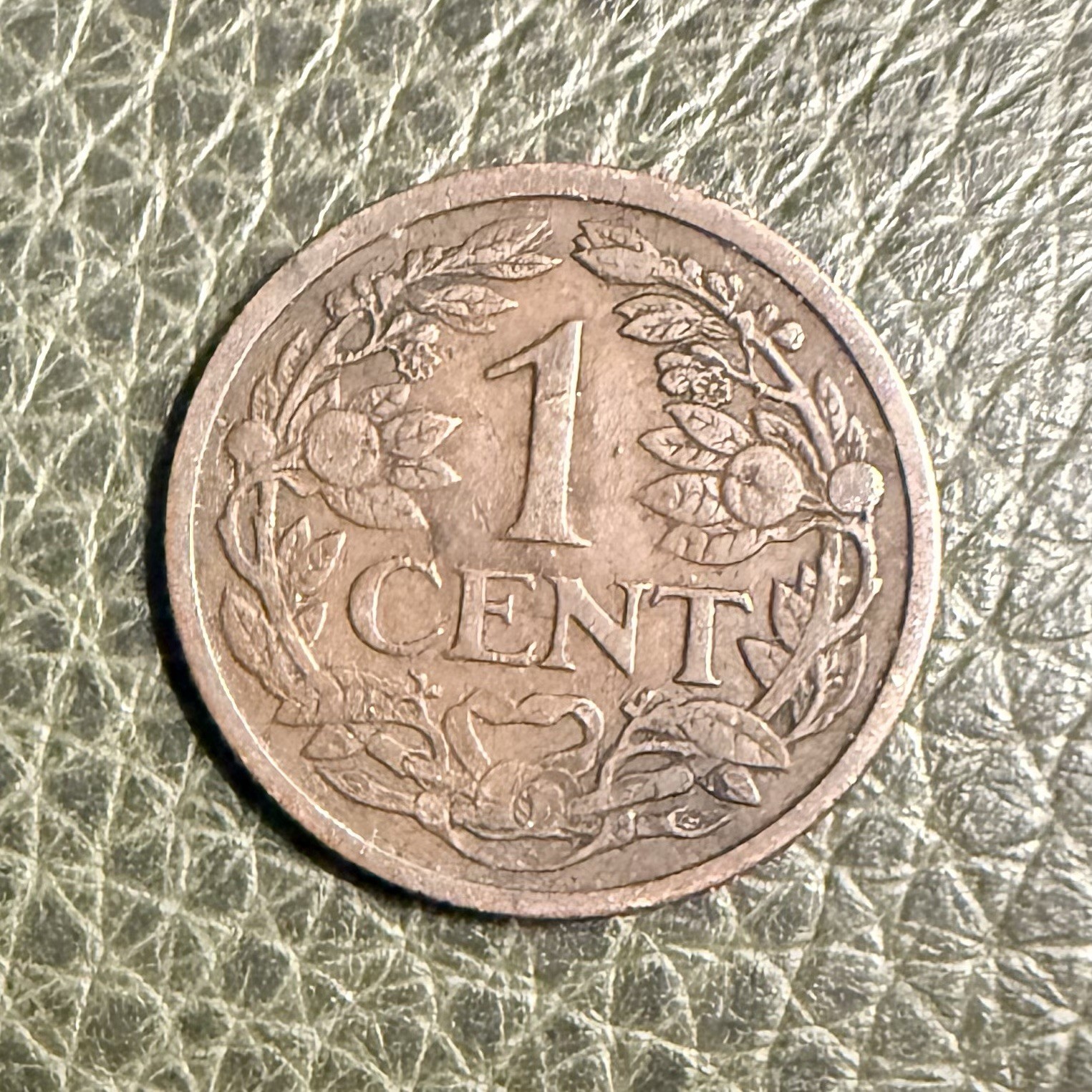 1914 Netherlands 1 Cent Bronze Coin