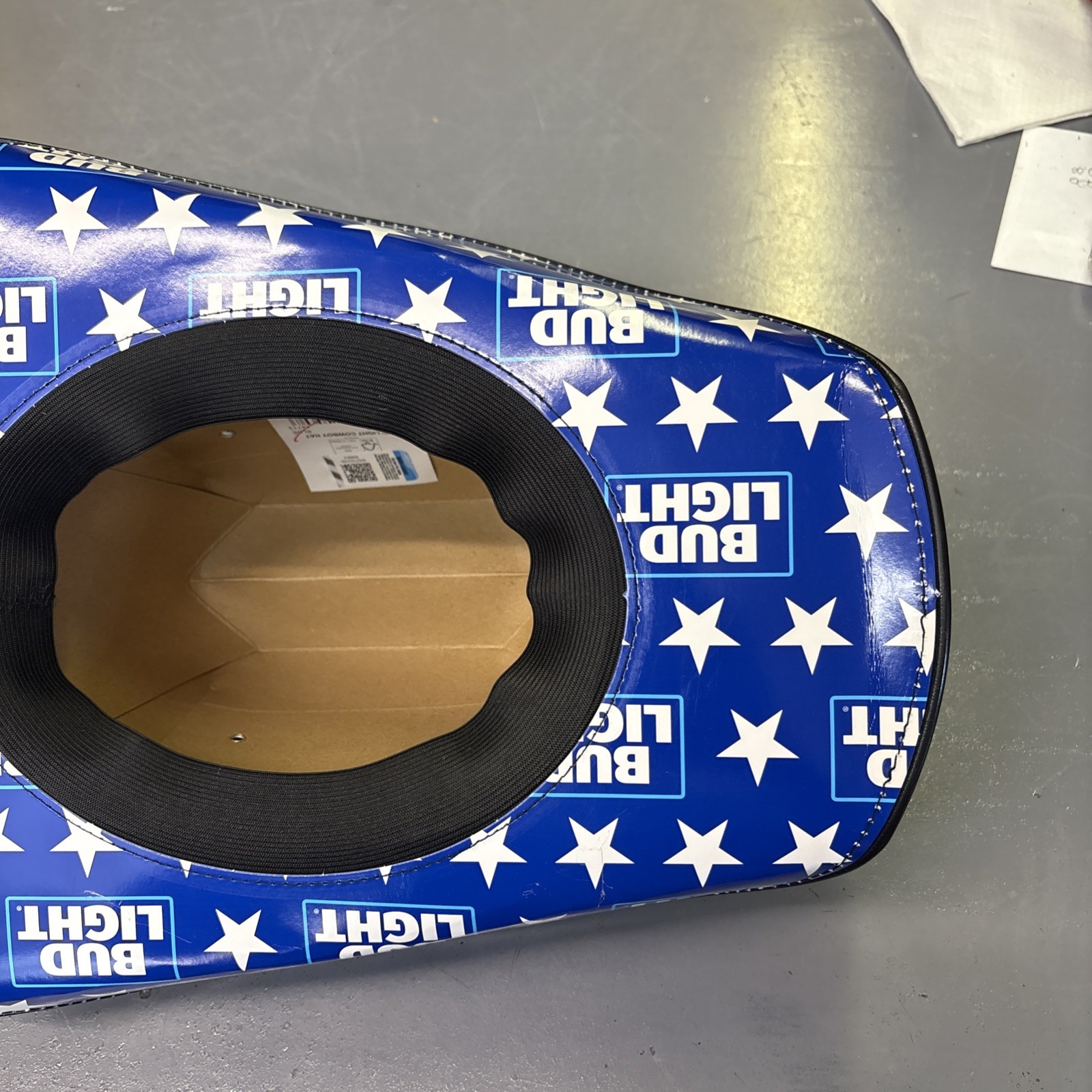 Bud Light Beer Cowboy Hat Mens Blue Stars Western Rodeo Party Budweiser