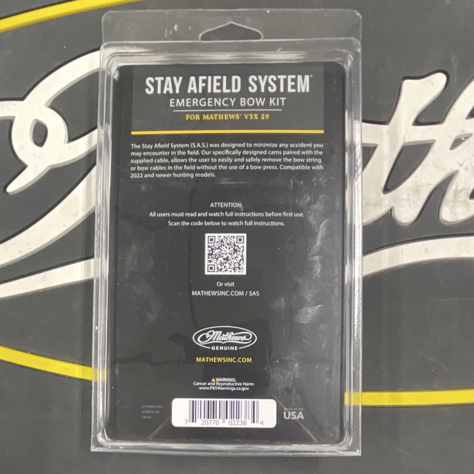 Mathews Stay Afield System Emergency Bow Kit for V3X 29 Compound