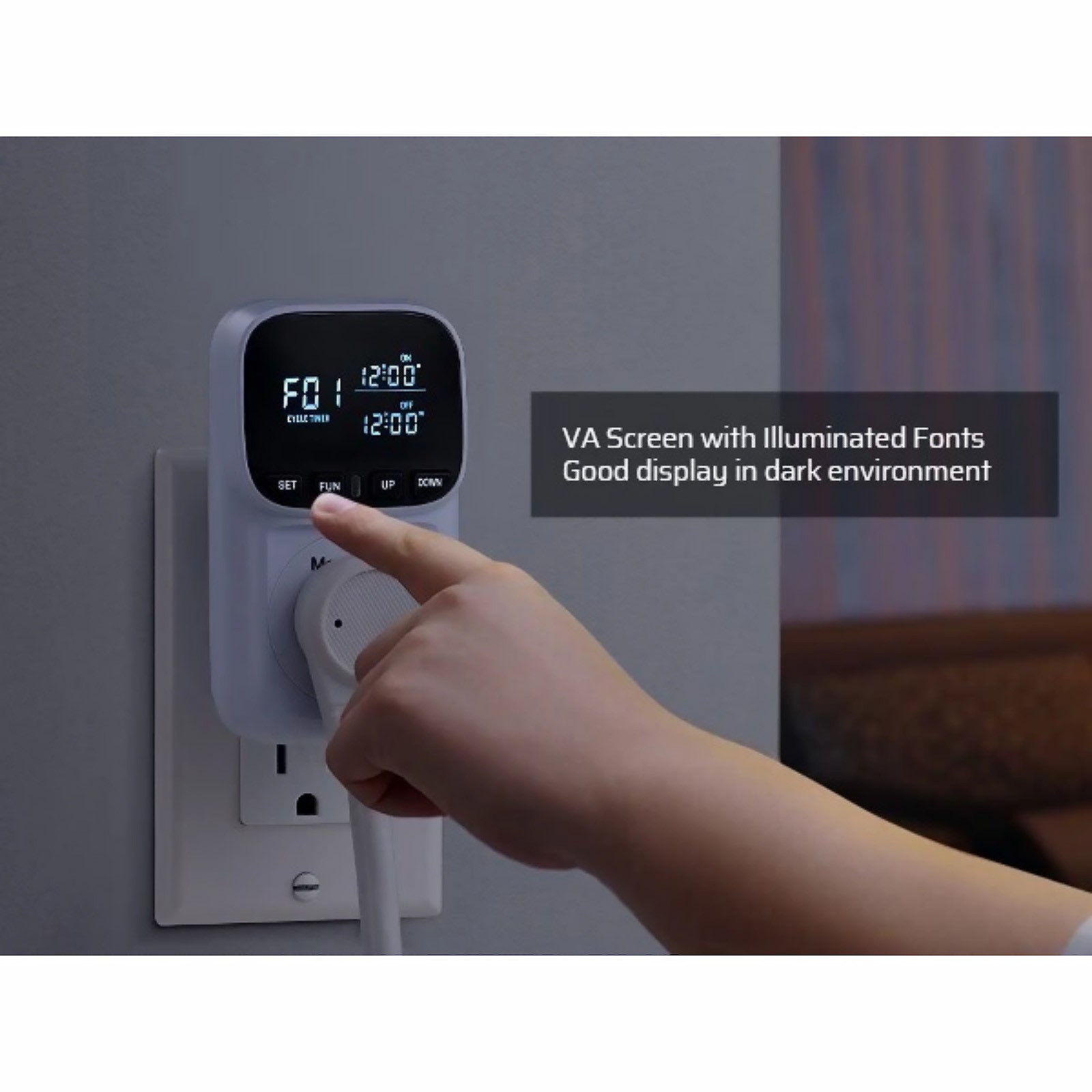Digital Temperature Controller Plug Thermostat With Memory Function 16A Output