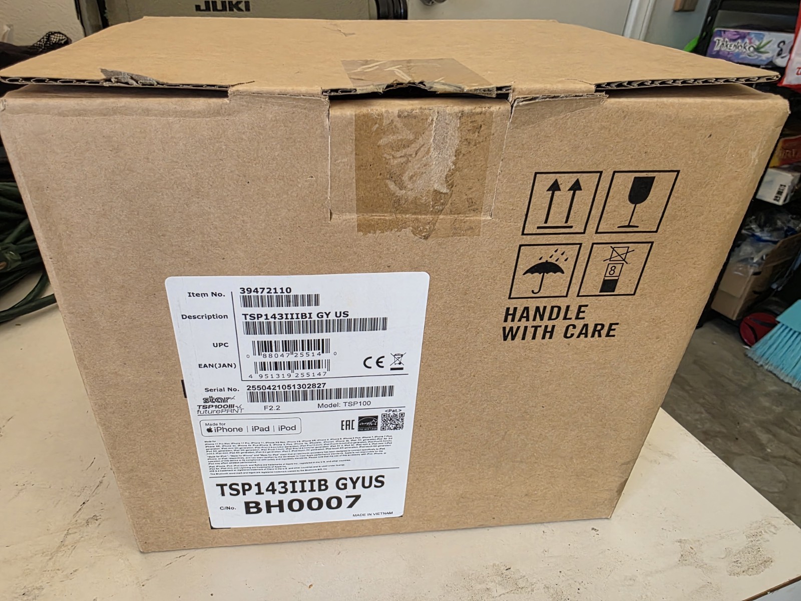 NEW- Star Micronics Bluetooth TSP100III Thermal Receipt Printer TSP143IIIBI2