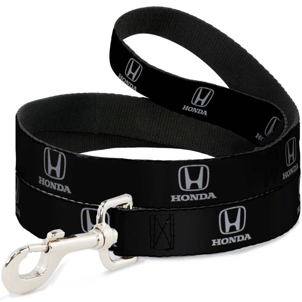 Dog Leash Honda Logo Black/Silver NARROW 0.5"