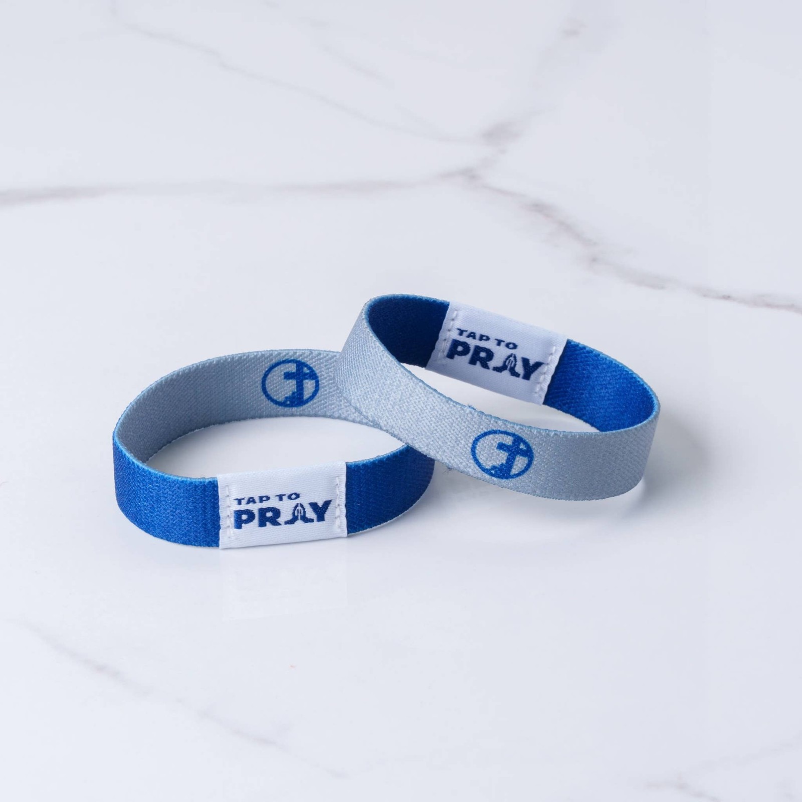 Tap To Pray Wristbands - Navy & Grey - Medium
