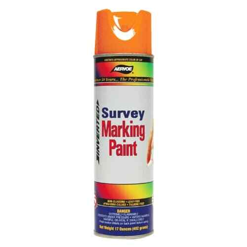Aervoe 222 Fluorescent Survey Marking Paint, Aerosol 20 oz (Orange)