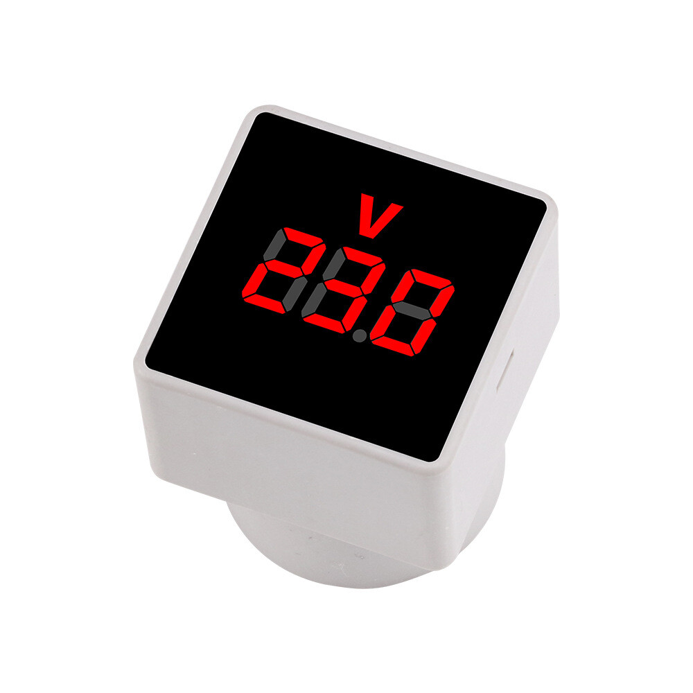 V-PL AC50-500V Square Voltmeter Mini Digital Voltmeter European Plug Socket