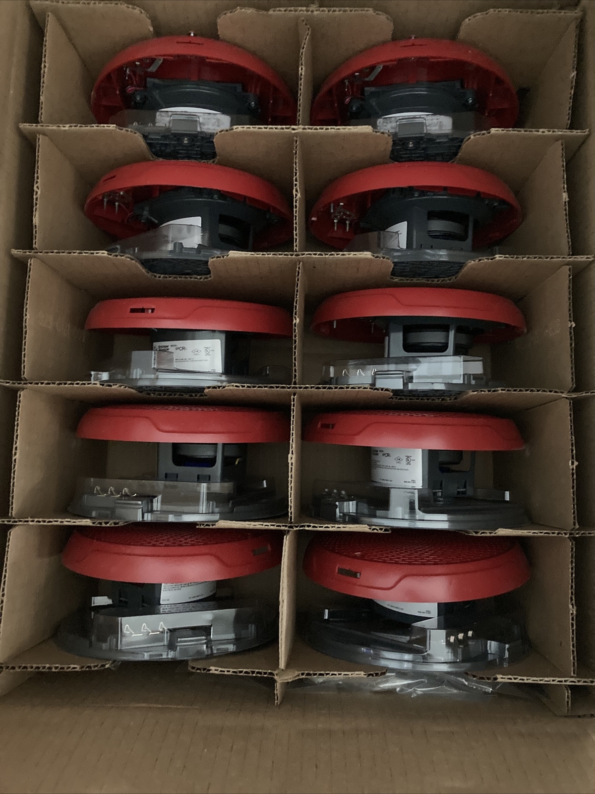 SYSTEM SENSOR SPCRL-BP10 - Speaker Only, Ceiling, Red, Bulk Pack of 10 Units