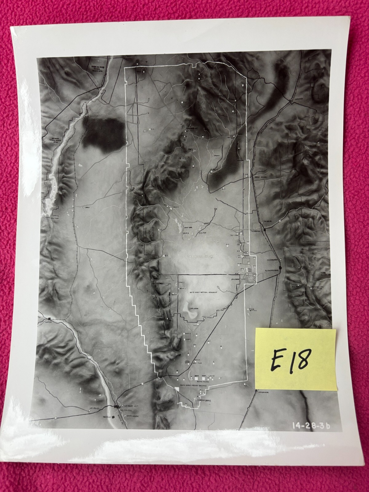 NASA vintage REAL PHOTO arial view WHITE SANDS NEW MEXICO