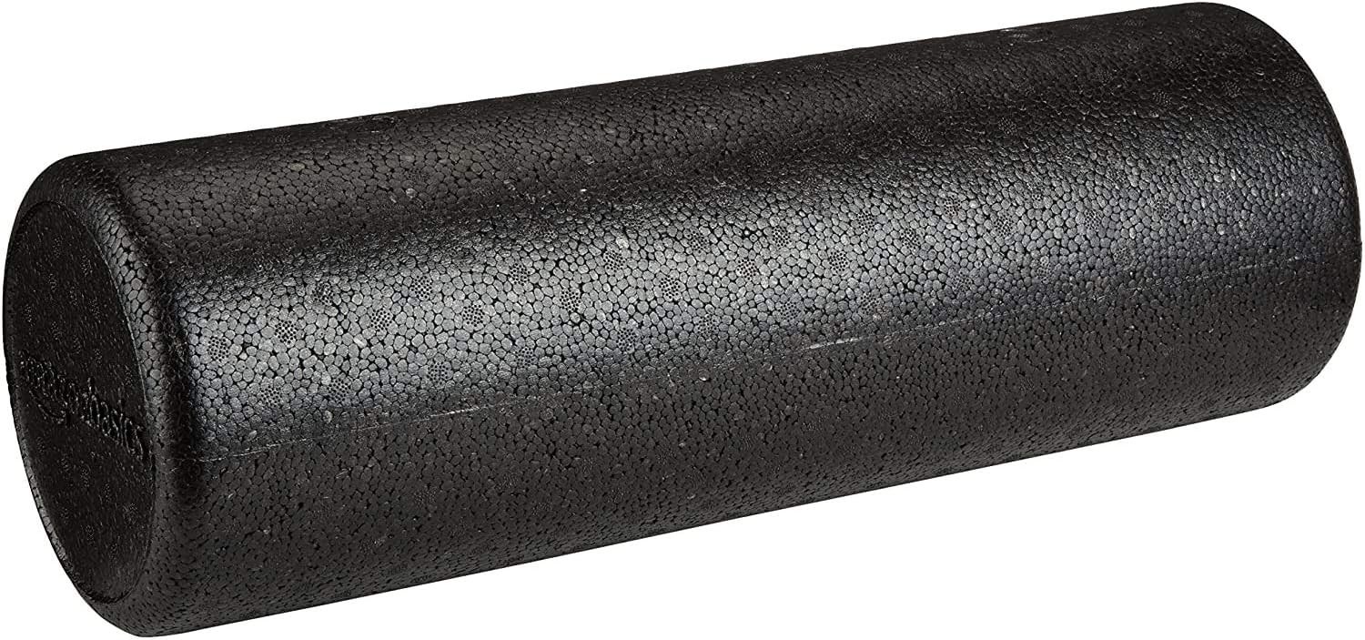 Basics High-Density Foam Roller for Exercise and Recovery, 18 Inches, Black NEW